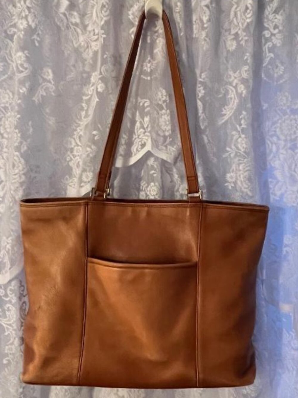 Beautiful Vintage Large Leather Tote Shoulder Bag